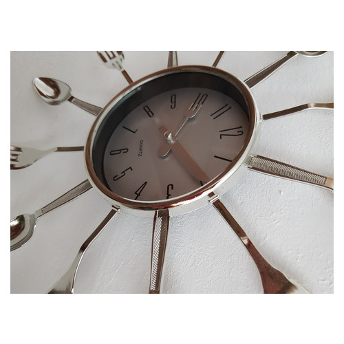 Годинник кухонний Time Ложки-вилки Середні столові прилади (33х33 см) фото №4