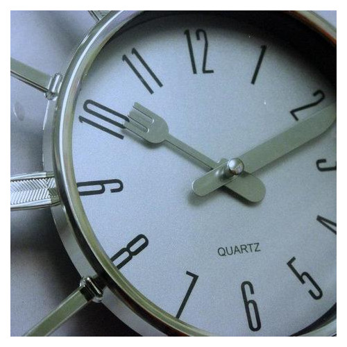 Годинник кухонний Time Ложки-вилки Середні столові прилади (33х33 см) фото №2