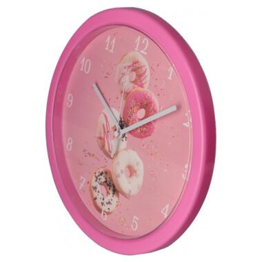 Настінний годинник Optima Donut пластиковий рожевий (O52103) фото №2