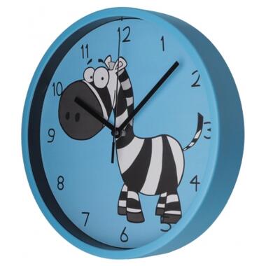 Настінний годинник Optima Little Zebra пластиковий блакитний (O52106) фото №2