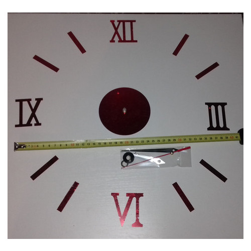 Годинник 3D Timex 40 см Римські чорні стікери фото №2