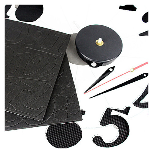 Годинник-3D Timex 60 см Арабські чорні наклейки фото №5