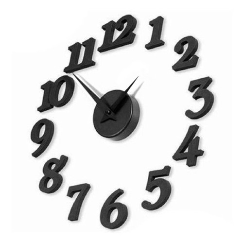 Годинник-3D Timex 60 см Арабські чорні наклейки фото №1