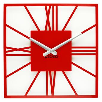 Настінний годинник Glozis New York B-025 35х35 Red фото №1