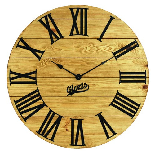 Настінний годинник дерев'яний Glozis Kansas Gold A-052 60х60 фото №1