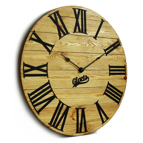 Настінний годинник дерев'яний Glozis Kansas Gold A-052 60х60 фото №3