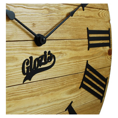 Настінний годинник дерев'яний Glozis Kansas Gold A-052 60х60 фото №4