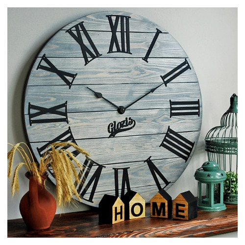 Настінний годинник дерев'яний Glozis Kansas Graphite A-053 60х60 фото №2