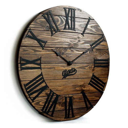 Настінний годинник дерев'яний Glozis Kansas Mokko A-050 60х60 фото №3