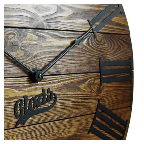 Настінний годинник дерев'яний Glozis Kansas Mokko A-050 60х60 фото №4