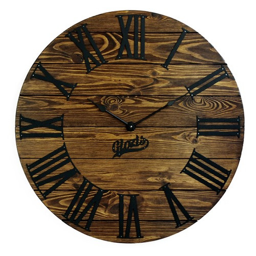 Настінний годинник дерев'яний Glozis Kansas Mokko A-050 60х60 фото №1