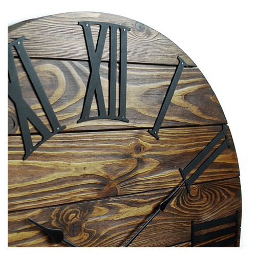 Настінний годинник дерев'яний Glozis Kansas Mokko A-050 60х60 фото №5