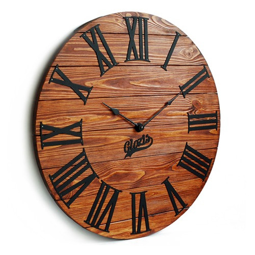 Настінний годинник дерев'яний Glozis Kansas Rust A-051 60х60 фото №3