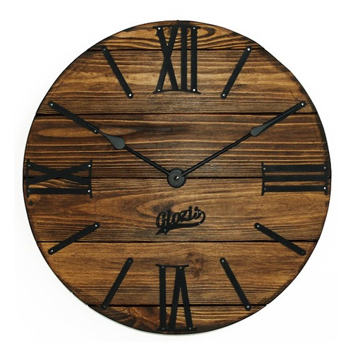 Настінний годинник дерев'яний Glozis Nevada Mokko A-054 40х40 фото №1