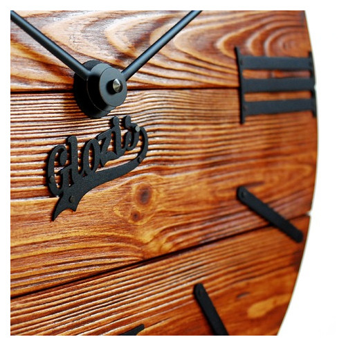 Настінний годинник дерев'яний Glozis Nevada Rust A-055 40х40 фото №5
