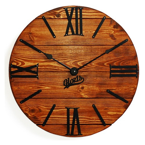Настінний годинник дерев'яний Glozis Nevada Rust A-055 40х40 фото №1