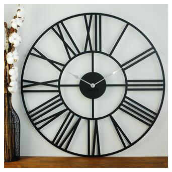 Великий настінний годинник  Glozis Cambridge Black B-033 70х70 фото №2