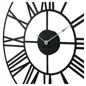 Великий настінний годинник  Glozis Cambridge Black B-033 70х70 фото №3