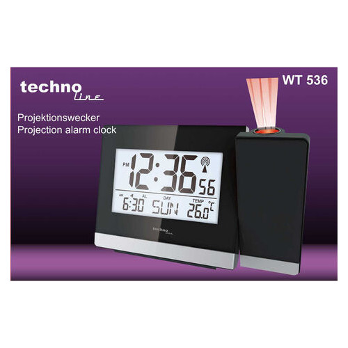 Годинник проекційний Technoline WT536 Black фото №5