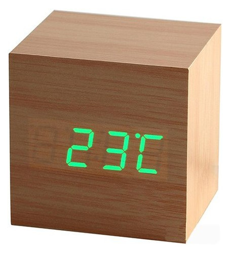 Годинник будильник UFT Wood clock green фото №2