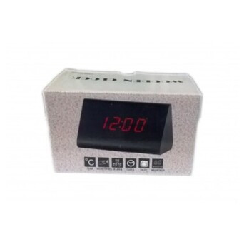 Настільний годинник з 3 режимами роботи та потрійним градусником з червоним підсвічуванням Wooden Clock 1300 (lp-78422_236) фото №4
