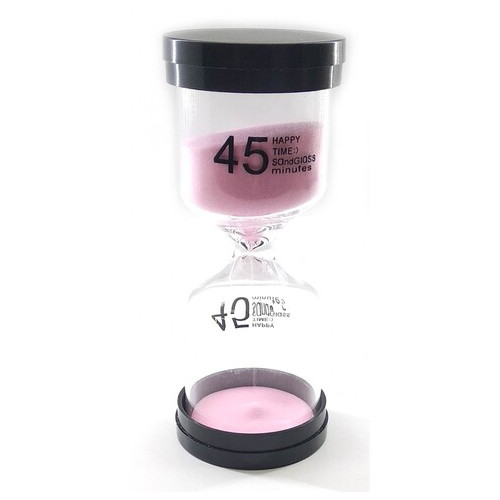 Годинник пісочний None на 45 хвилин 13х5.5х5.5 см Рожевий пісок (DN32238D) фото №2