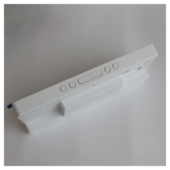 Цифровий світлодіодний настільний годинник Fying DS-6628 2 будильники термометр корпус білий підсвічування біле фото №5