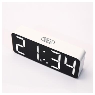 Настільний LED годинник-будильник-термометр AngCan OSCAR OS-003 White фото №3