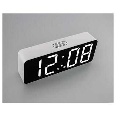 Настільний LED годинник-будильник-термометр AngCan OSCAR OS-003 White фото №17