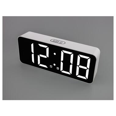 Настільний LED годинник-будильник-термометр AngCan OSCAR OS-003 White фото №15