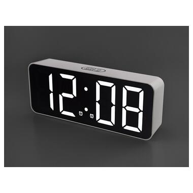 Настільний LED годинник-будильник-термометр AngCan OSCAR OS-003 White фото №12