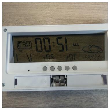 Настільний прозорий годинник-будильник із гідрометром настільний AngCan YQ688 (Transparent) White фото №8