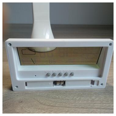 Настільний прозорий годинник-будильник із гідрометром настільний AngCan YQ688 (Transparent) White фото №7