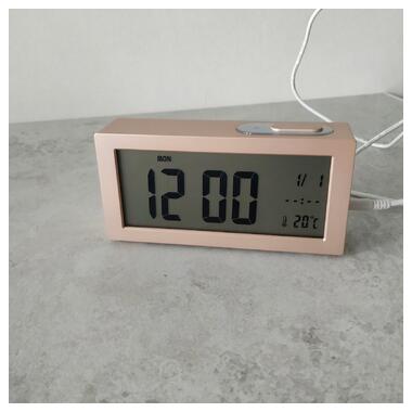 Настільний годинник-будильник AngCan AQ-138 Pink-Bronze фото №2