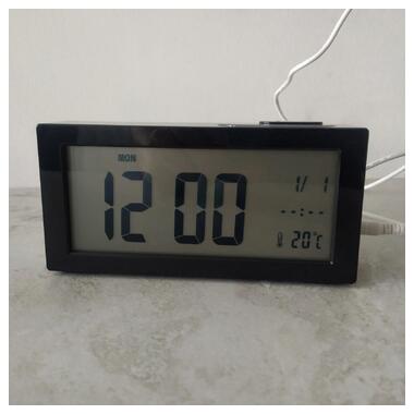 Настільний годинник-будильник-нічник AngCan AQ-138 Black фото №4