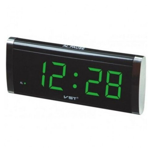 Електронний цифровий годинник VST 730, Чорний фото №3