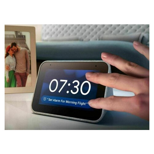 Смарт-дисплей Lenovo Smart Clock Gray (ZA4R0027US) фото №2