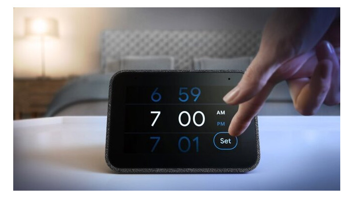 Смарт-дисплей Lenovo Smart Clock Charcoal (ZA4R0037US) фото №2