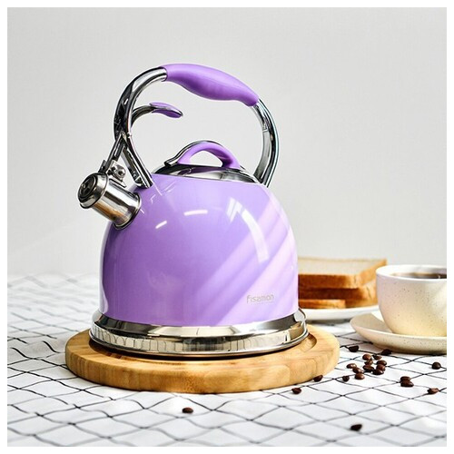 Чайник із свистком Fissman Felicity FS-5960 2.6 л фіолетовий фото №5