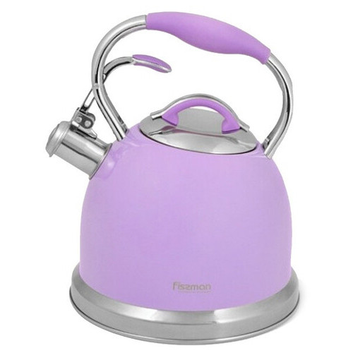 Чайник із свистком Fissman Felicity FS-5960 2.6 л фіолетовий фото №1