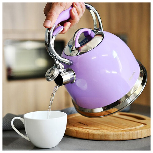 Чайник із свистком Fissman Felicity FS-5960 2.6 л фіолетовий фото №3