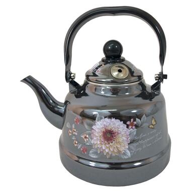 Чайник на плиту Edenberg Квіти EB-3356-Flower-Black 2.5 л фото №1