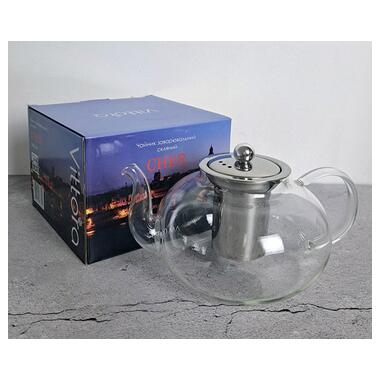Чайник заварювальний CHER скляний VITTORA VT-5505-1000 , 1000мл фото №3