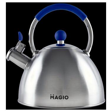 Чайник зі свистком Magio MG-1190 2.5 л сріблястий фото №1