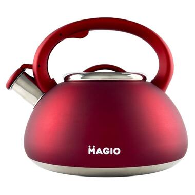 Чайник зі свистком Magio MG-1193 3 л червоний фото №2