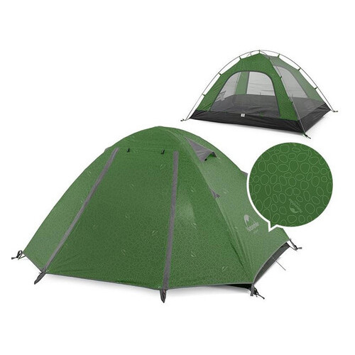 Намет Naturehike P-Series III (3-місна) 210T 65D polyester Graphic NH18Z033-P forest green (6927595762639) фото №2