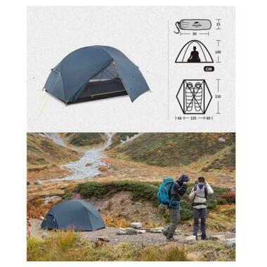 Палатка Naturehike двухместная ультралегкая Mongar UL NH19M002-J, темно-синий (6975641882596) фото №6