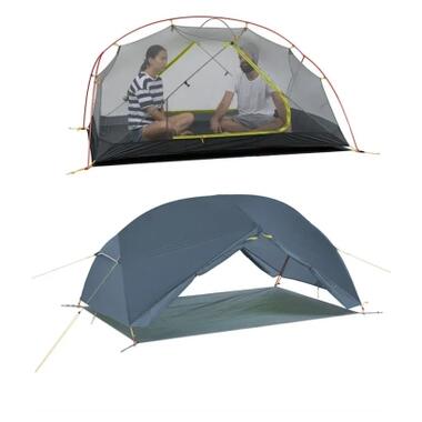 Палатка Naturehike двухместная ультралегкая Mongar UL NH19M002-J, темно-синий (6975641882596) фото №2