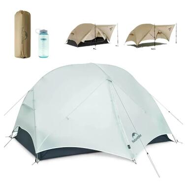 Палатка Naturehike сверхлегкая двухместная Mongar CNK2550WS016, 15D, серый (6927595770504) фото №2
