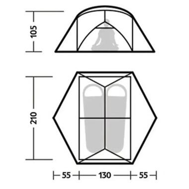 Палатка Naturehike сверхлегкая двухместная Mongar CNK2550WS016, 15D, серый (6927595770504) фото №8